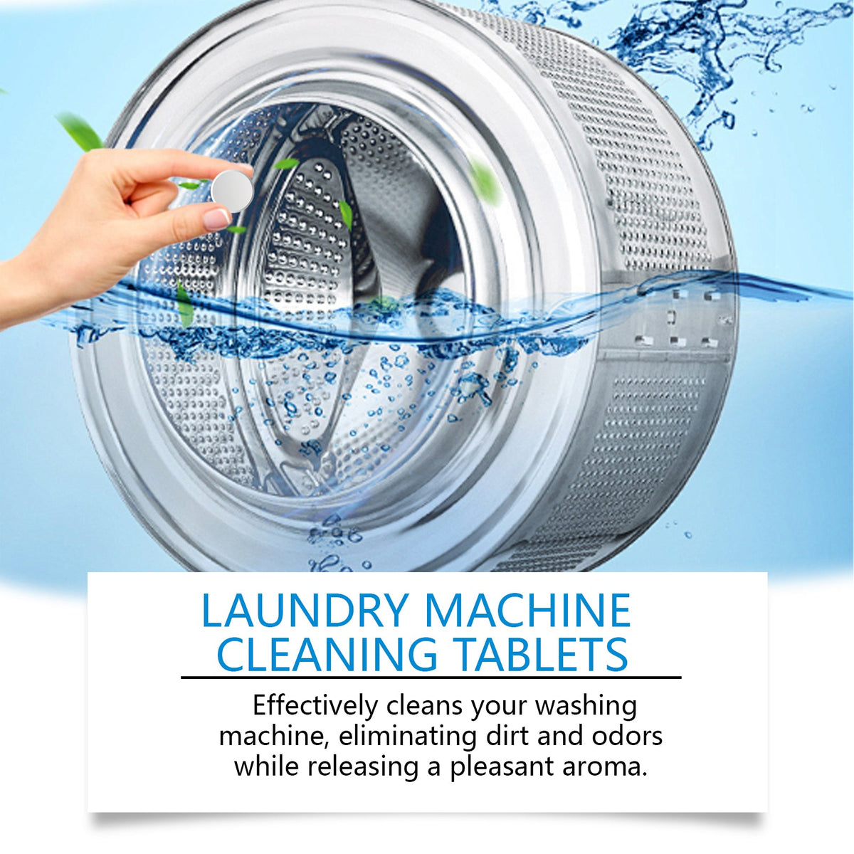 Washing Machine Cleaner Tablets, 12-Pack Washer Descaler Deep Cleaning