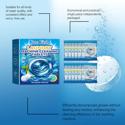 Washing Machine Cleaner Tablets, 12-Pack Washer Descaler Deep Cleaning