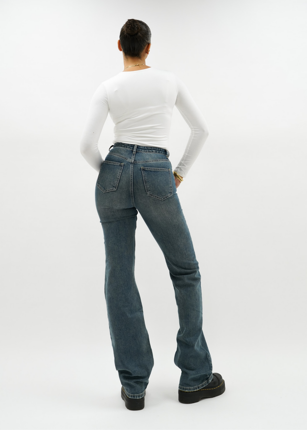 High waist wide leg jeans vintage blue (tall)
