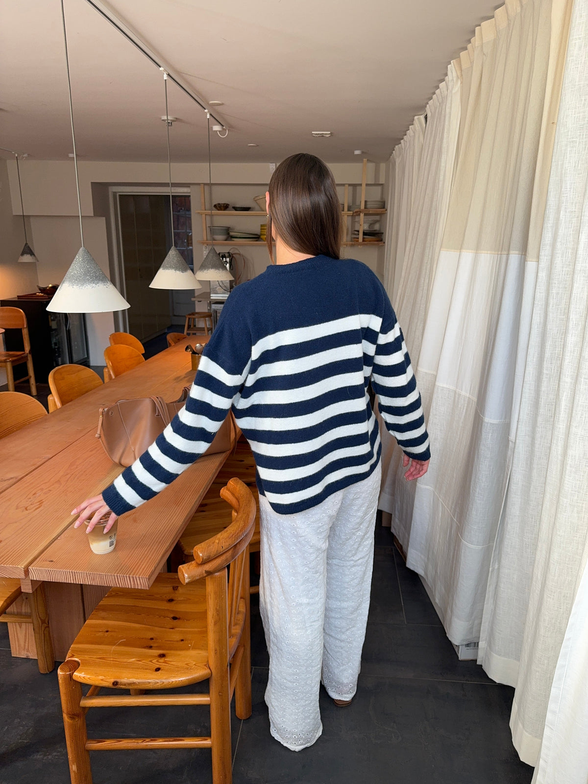 Mathilde Ravn striped knit - navy/white