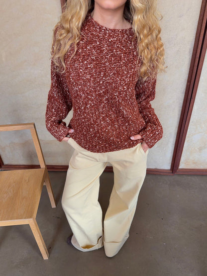Lunuda knit sweater – Rust/orange