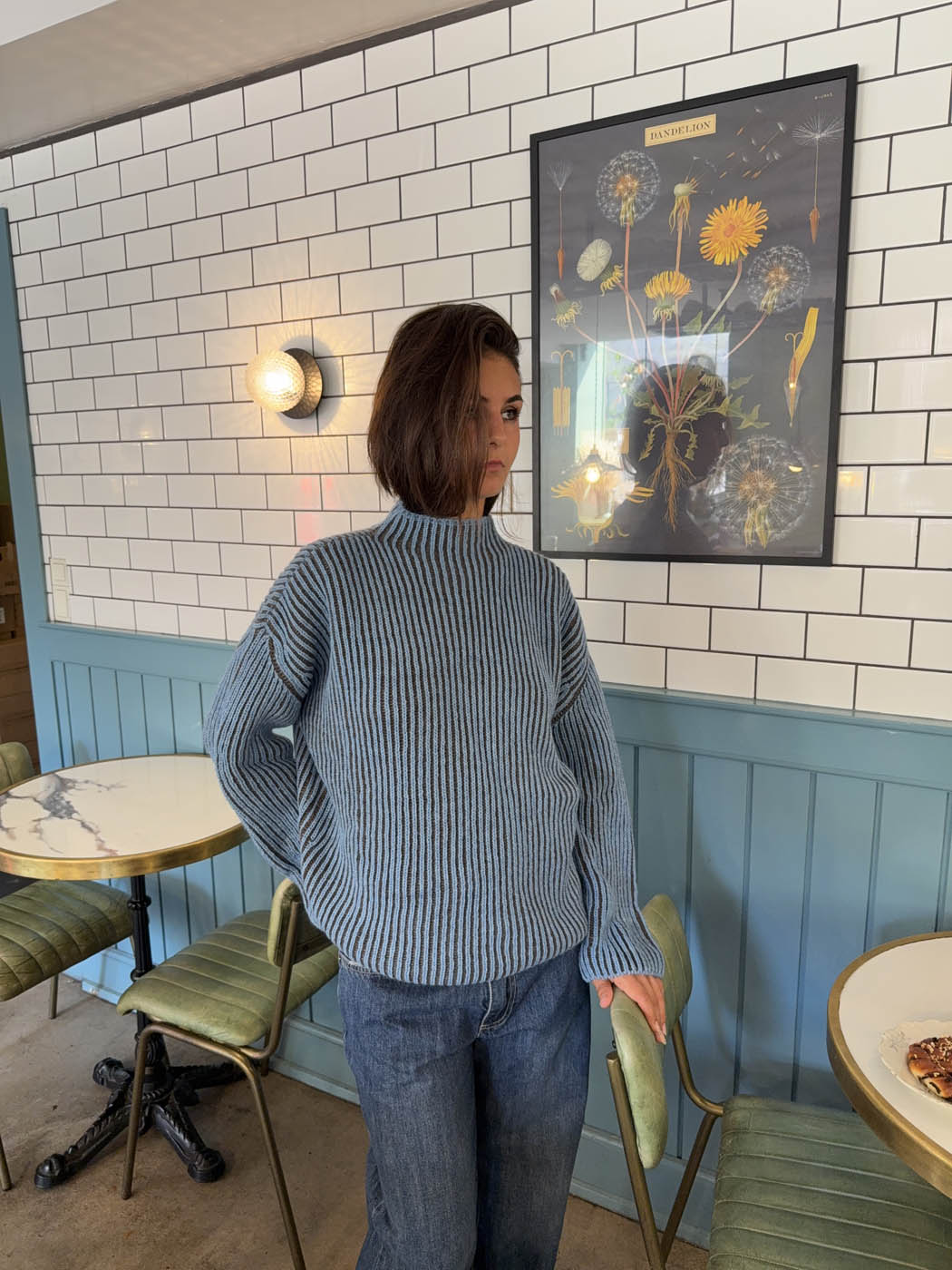 Silkeline turtleneck - Blue